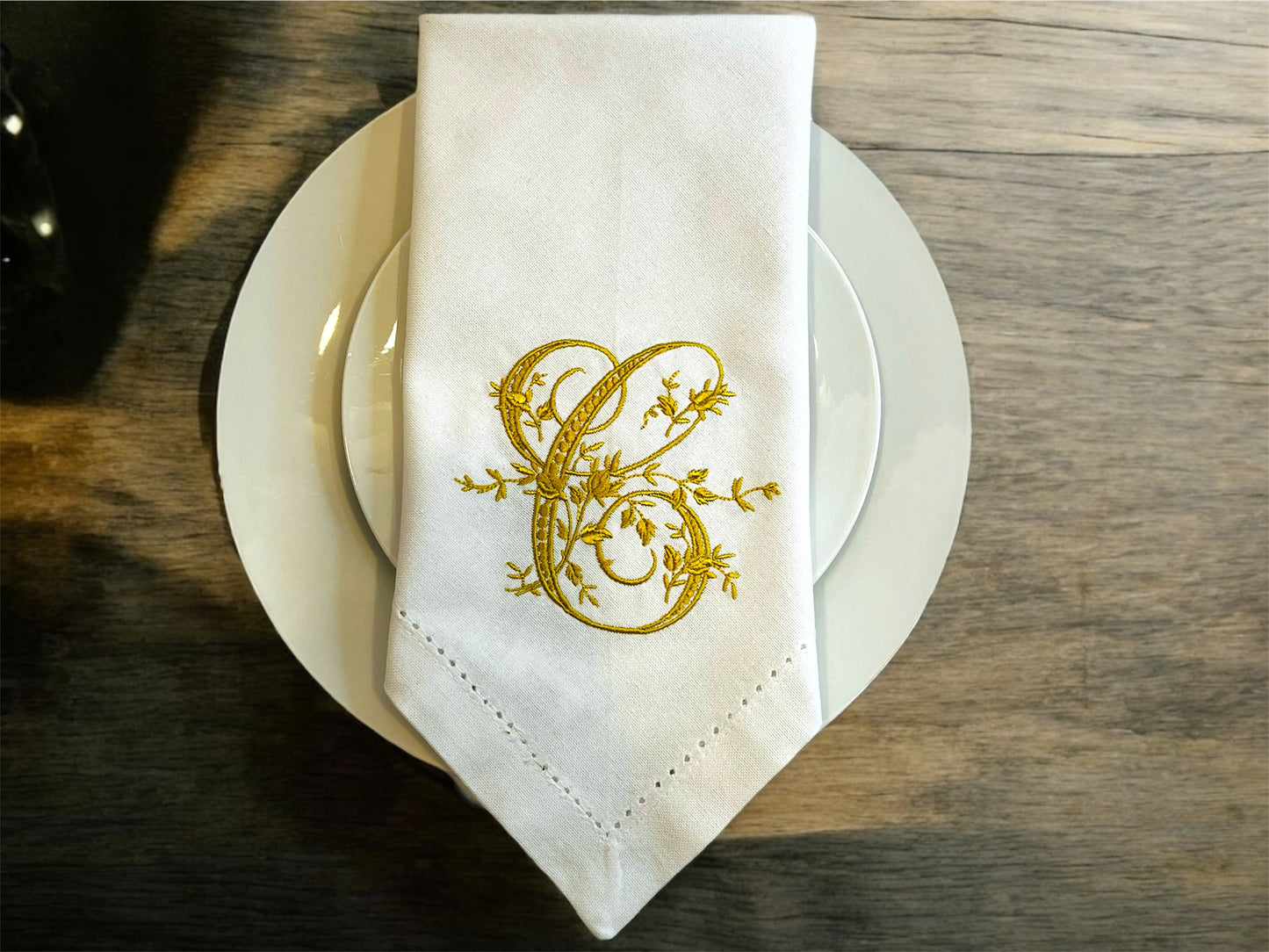 Embroidered monogram Napkin