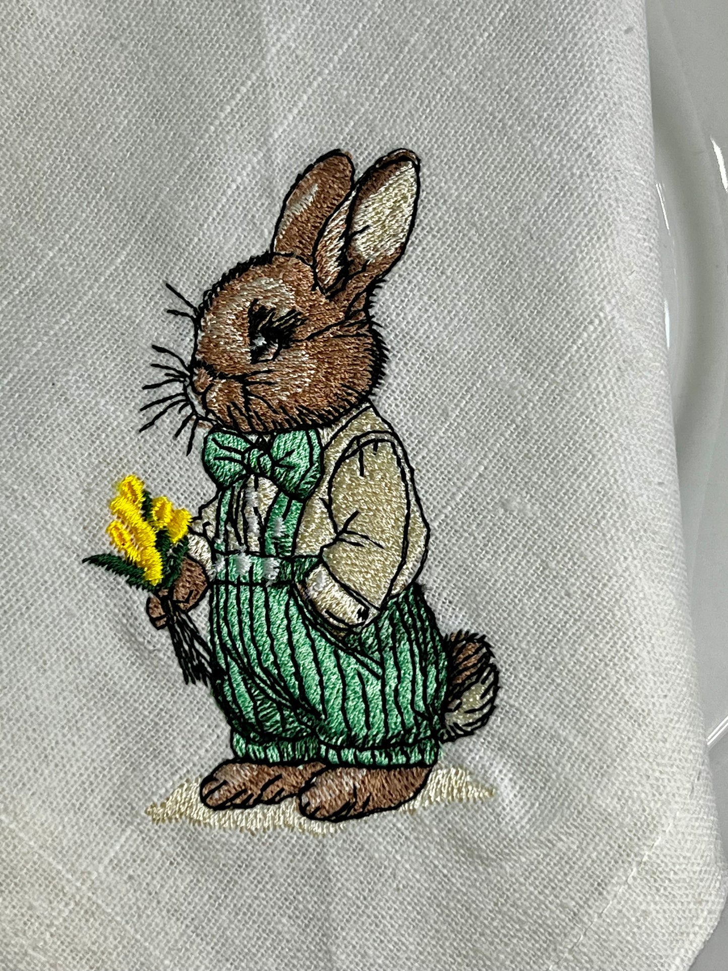 Embroidered Easter Napkin