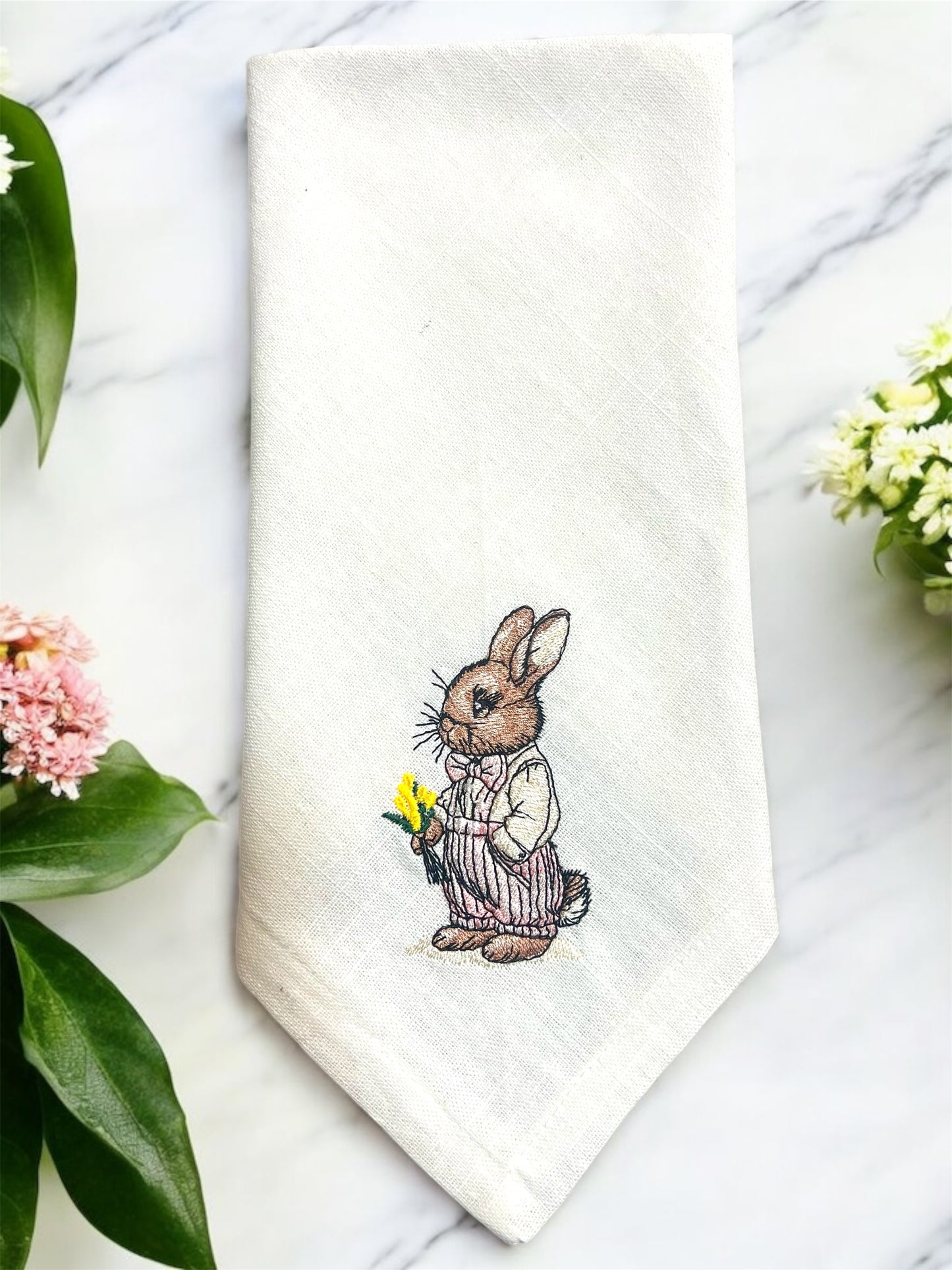 Embroidered Easter Napkin