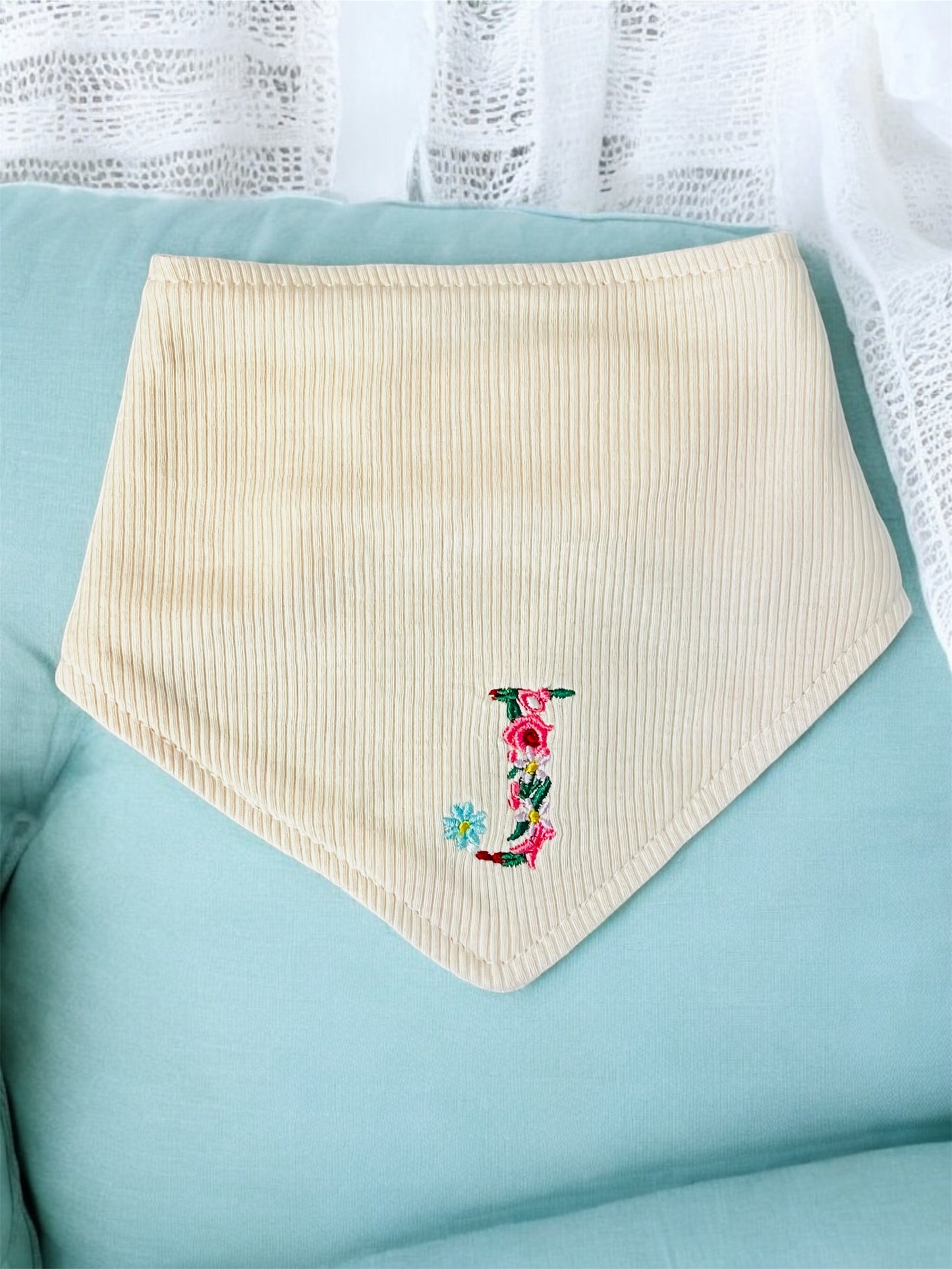 Baby bib Bandana Embroidered