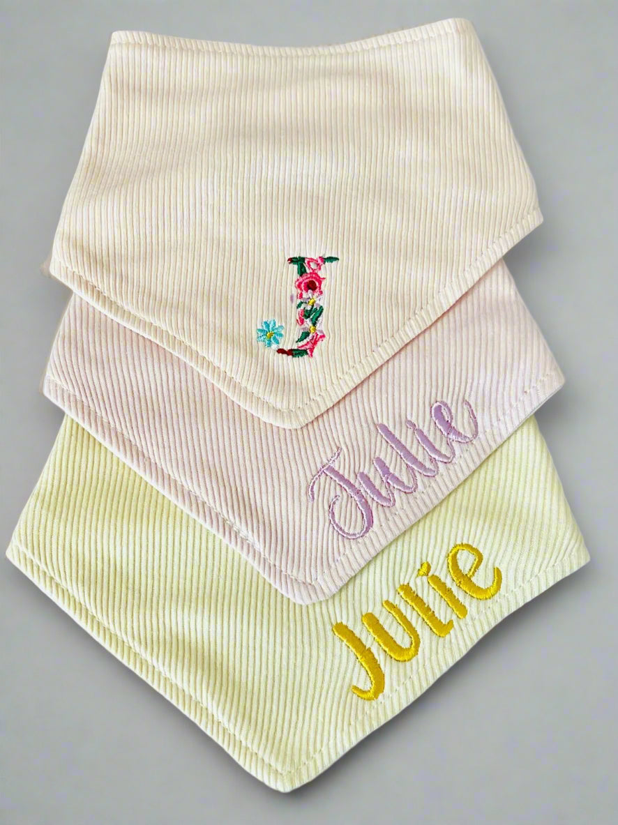 Baby bib Bandana Embroidered